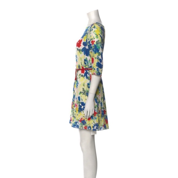 Alice & Olivia floral silk dress size xs - Picture 3 of 9